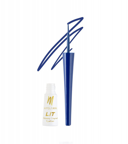 MyGlamm LIT Glossy Liquid Eyeliner-Blue Birthday
