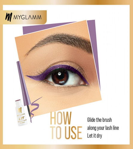 MyGlamm LIT Glossy Liquid Eyeliner-Purple Farewell