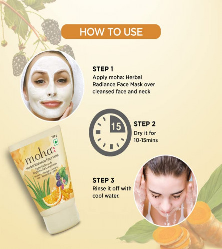 Moha Herbal Radiance Face Mask Cream 100 gm ( Pack of 2)