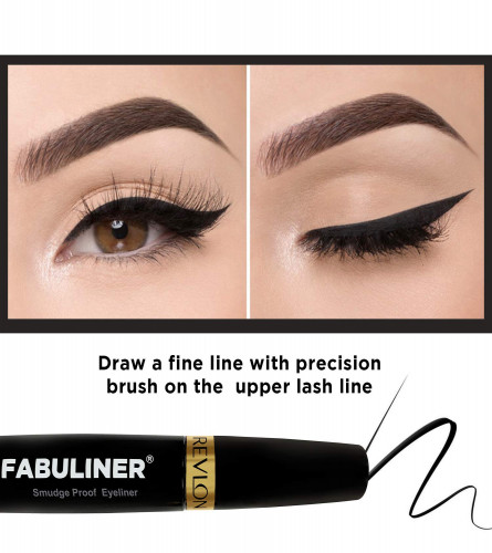 Revlon Fabuliner Opaque Finish Eyeliner Black 9 ml (pack of 2)