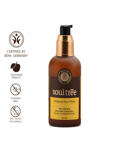 SoulTree Nutgrass Face Wash With Neem & Chamomile For Oily To Combination Skin