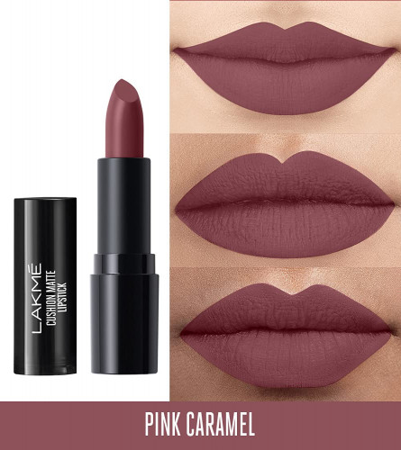 Lakme Cushion Matte Lipstick, Pink Caramel