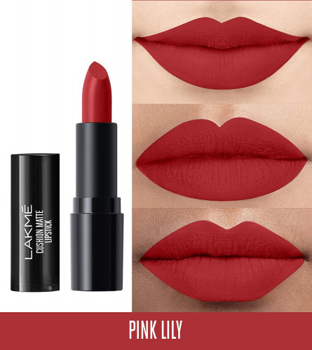 Lakme Cushion Matte Lipstick, Pink Lily