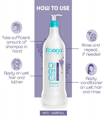 Raaga Professional Pro Botanix Anti-Hair Fall Shampoo, With Rosemary Oil