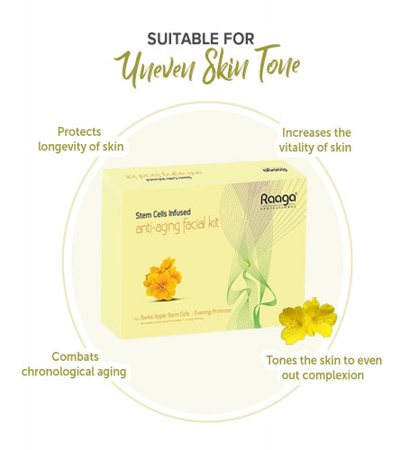 Raaga Professional Stemcell Anti Aging Facial Kit, for Glowing and Radiant Skin