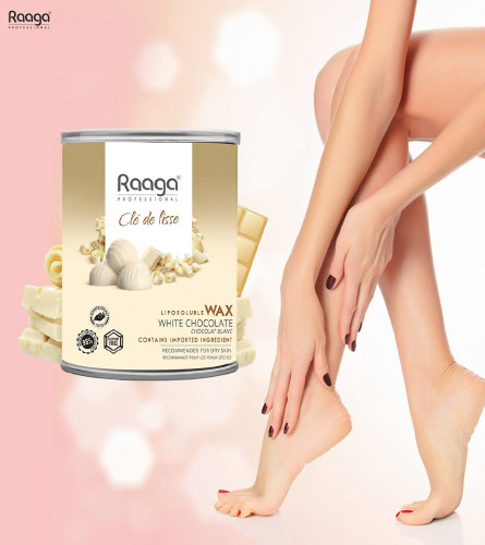 Raaga Professional Liposoluble Body Wax for Smooth Hair Removal, White Chocolate