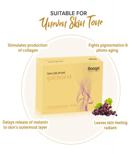 Raaga Professional Stem Cells Infused Facial Kit, Gold