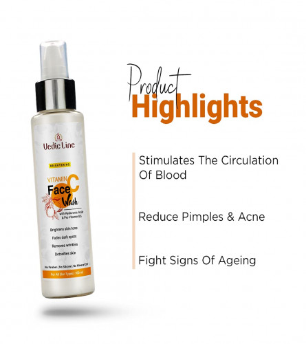 Vedicline Vitamin C Face Wash, Reduce Dirt & Impurities, Dark Spots