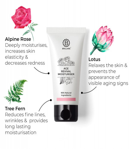 Brillare Age Revival Natural Moisturiser With Indian Rose and Lotus