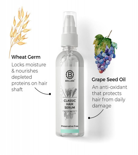 Brillare Classic Hair Serum For Dry Frizzy Hair Women