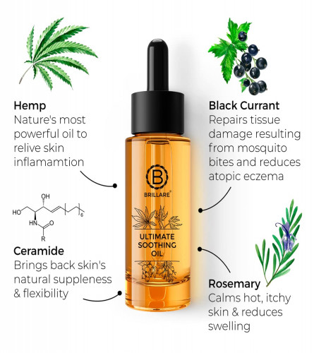 Brillare Ultimate Soothing Oil, 100% Natural Body Oil, Rosemary