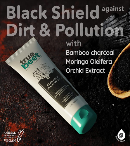 Truebeet Charcoal Face wash for Oily Skin Purifying & Fights Pollution