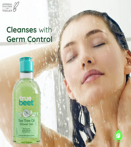 Truebeet Tea Tree Oil Body Wash Shower Gel For Cleanses and Germ Control