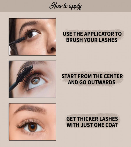 INCOLOR Dense Mascara Black - 9 ml (Pack of 2)