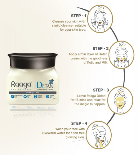 Raaga Professional De-Tan Tan removal Cream 500 gm