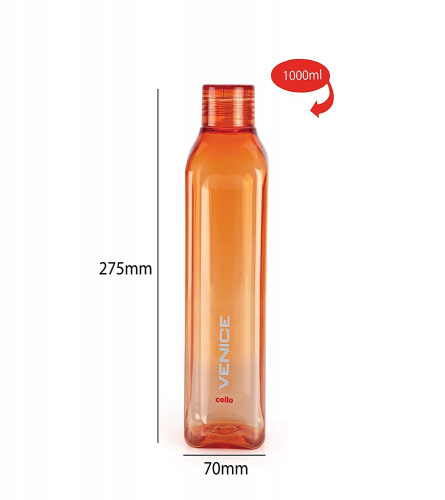 Cello Venice Plastic Water Bottle Set 1 L  Multicolour (Set of 5)