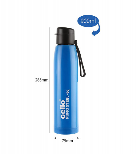Cello Puro Steel-X Cooper Water Bottle 900 ml (Blue)