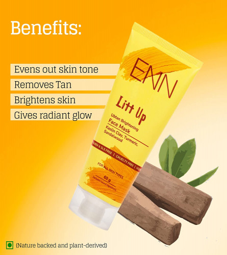 ENN Litt Up Ubtan Brightening Face Mask | Infused with Turmeric & Sandalwood