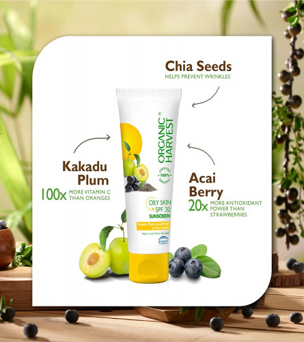 Organic Harvest Sunscreen SPF 30 with Blue Light Technology