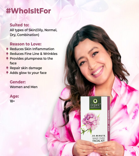 Organic Harvest Gold Age Reversal Make Over Facial Kit For Women | 5 Easy Steps