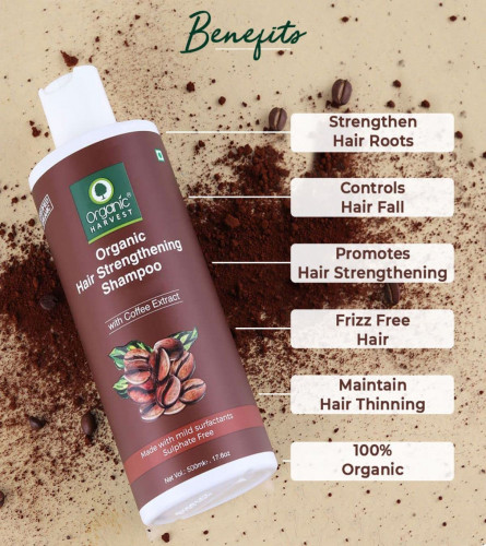Organic Harvest Coffee Shampoo For Hair Fall Control & Hair Strengthening Shampoo for Women