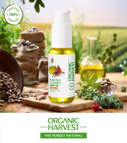 Organic Harvest Hair Oil for Hair Fall Control, Makes Hair Thicker & Stronger