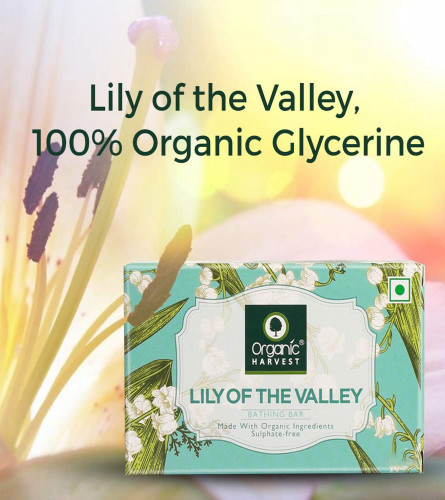 Organic Harvest Lily of The Valley Bathing Bar, For Skin Moisturisation