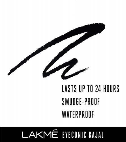 LAKMÉ Eyeconic Kajal - Twin Pack, 0.35g + 0.35g, Black Matte Finish