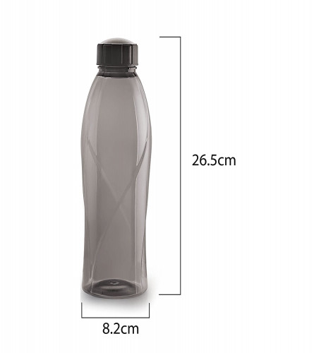 Cello Texas Plastic Pet Bottle 1 L, Set of 6, Black (Fs)