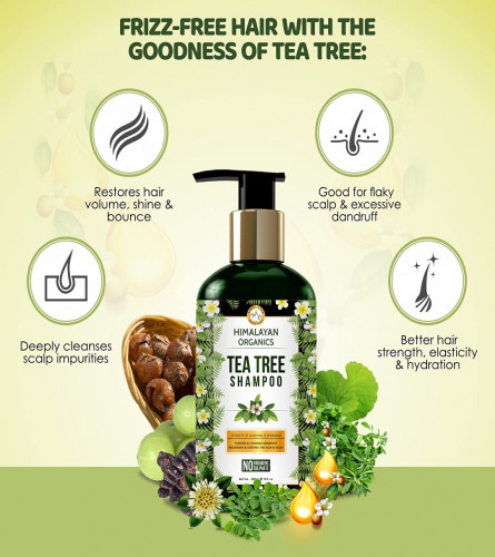 Himalayan Organics Tea Tree Shampoo With Extract Of Aloevera & Bhringraj