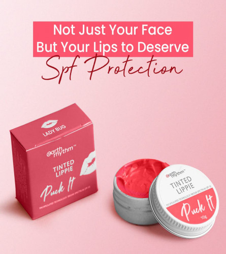 Earth Rhythm Tinted Lip Balm & Cheek Tint with SPF30 - Lady Bug, Chapped Lips