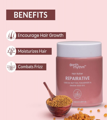 Earth Rhythm Repairative Hair Butter Mask with Onion Oil for Hairfall & Hair Growth