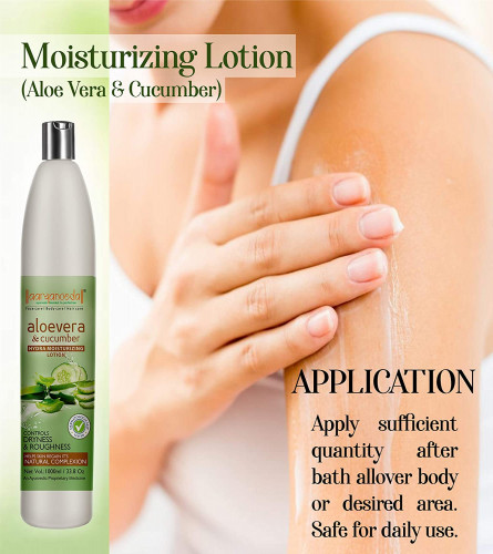 Aryanveda Hydra Moisturizing Body Lotion For Dry Skin With Aloe Vera & Cucumber