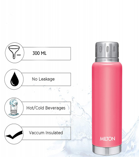 MILTON Elfin 300 Stainless Steel Water Bottle 300 ml ( Pink)