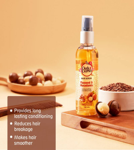 Buds & Berries Conditioning Hair Serum with Flaxseed and Macadamia