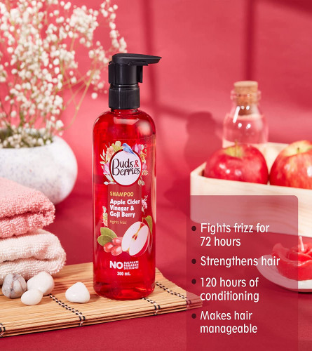 Buds & Berries Anti-Frizz Shampoo with Apple Cider Vinegar and Goji Berry