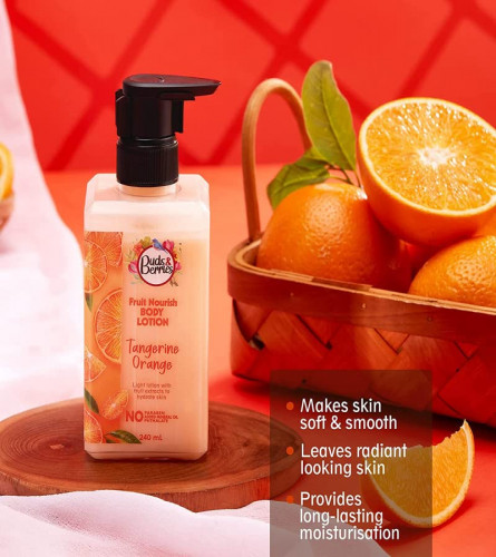 Buds & Berries Fruit Nourish Body Lotion with Tangerine Orange Vitamin C Extracts