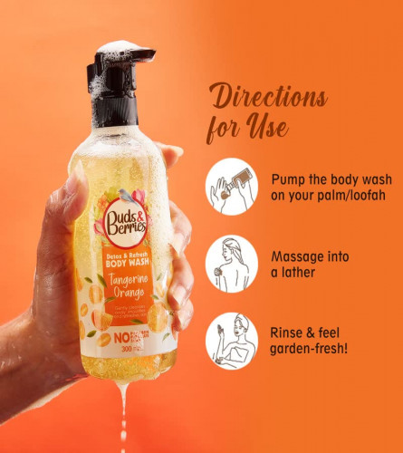 Buds & Berries Detox and Refresh Vitamin C enriched Tangerine Orange Body Wash
