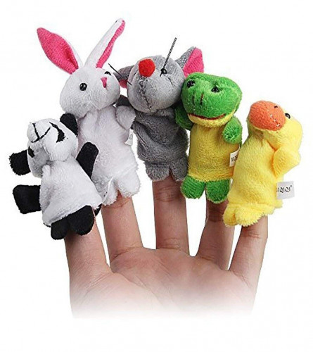 StyleyS Fabric Animal Finger Puppets for Kids - Pack of 20