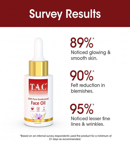 The Ayurveda Co. 100% Pure Kumkumadi Tailam Face Oil for Pigmentation, Saffron