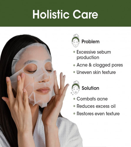 The Ayurveda Co. Eladi & Neem Serum Sheet Mask for Calm, Soothing & Acne- Prone Skin