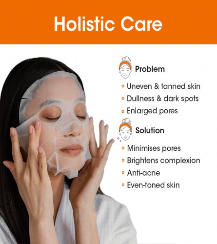 The Ayurveda Co. Vitamin C Serum Sheet Mask for Natural Skin & Brightness
