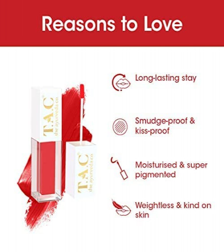 TAC - The Ayurveda Co. Liquid Matte Miss Red Lipstick