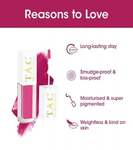 TAC - The Ayurveda Co. Liquid Matte Pink Flatter Lipstick