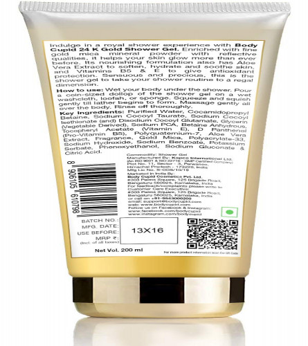 Body Cupid 24K Gold Shower Gel - No Sulphates and Parabens