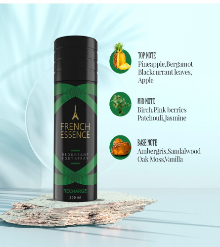 FRENCH ESSENCE Recharge Deodorant Body Spray For Men & Women