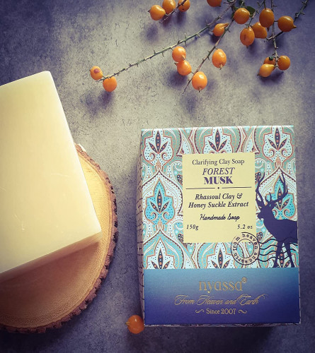 Nyassa luxurious Forest Musk handmade natural bathing soap with Honey suckle extract
