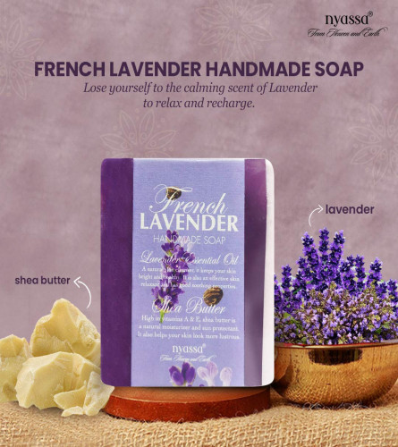 Nyassa Luxurious French Lavender Handmade Natural Bathing Soap