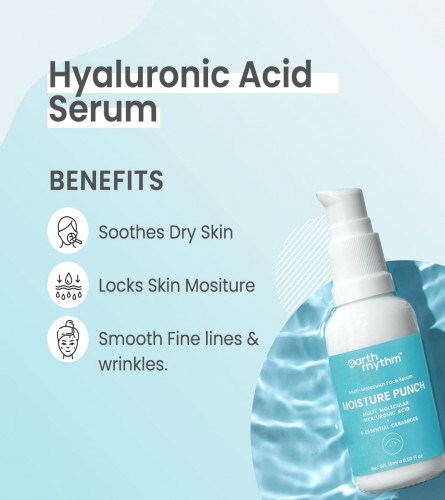 Earth Rhythm Hyaluronic Acid Serum For Dry & Dehydrated Skin 15 ml (Pack of 2)