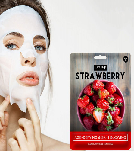Jaquline USA Strawberry Sheet Mask | Age-Defying